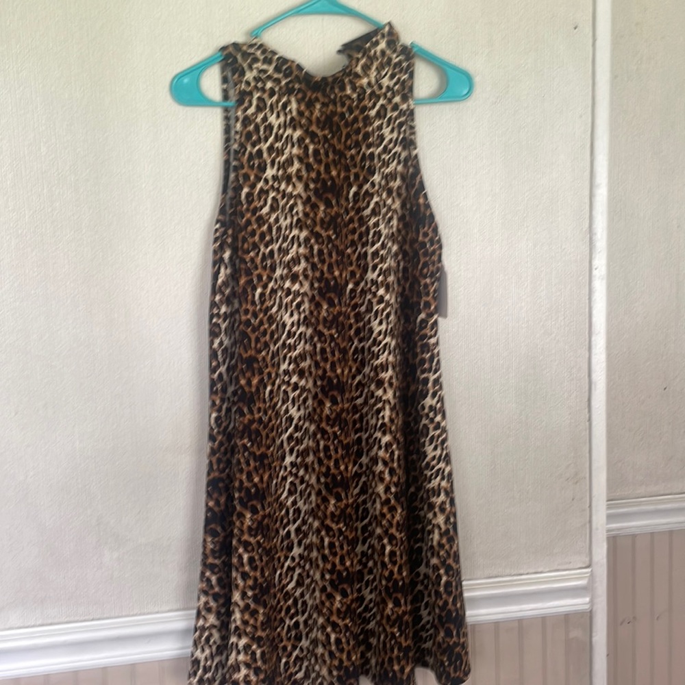 Animal print sleeveless dress.